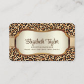 Modische Tierdruckkarte Visitenkarte (Vorderseite)