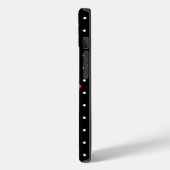 Modische Tomatenroter, schwarze und weiße Polka-Pu Case-Mate iPhone Hülle (Rückseite / Links)