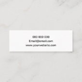 Modische Typografie des Maskenbildners einfach Mini Visitenkarte (Rückseite)