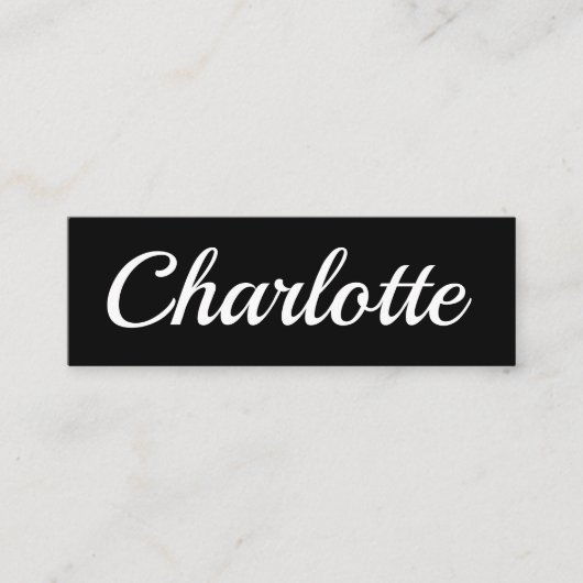 Modische unbedeutende moderne schwarze mini visitenkarte (Vorderseite)