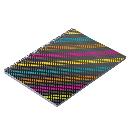 Modische und coole Farbtöne und Streifen Notizblock (Linke Seite)