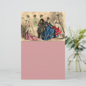 Modische Viktorianische Ladys Stationery Briefpapier (Stehend Vorderseite)