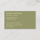 Modische Visitenkarte (Rückseite)