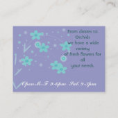 Modische Visitenkarte (Rückseite)