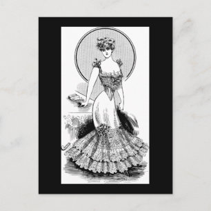 Modische Waistline 1906 Postkarte
