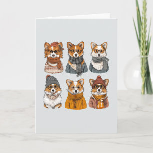 Modische Welsh Corgi Hunde Karte