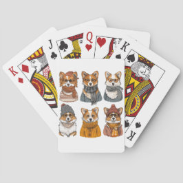 Modische Welsh Corgi Hunde Spielkarten