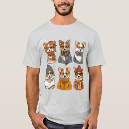 Modische Welsh Corgi Hunde T-Shirt