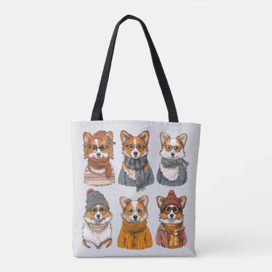 Modische Welsh Corgi Hunde Tasche (Rückseite)