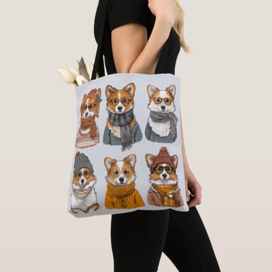 Modische Welsh Corgi Hunde Tasche (Von Nahem)