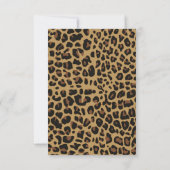 Modische Wild Jaguar Pattern Wedding RSVP Card Karte (Rückseite)