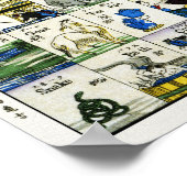 Modische Wörter in Japanisch und Englisch Poster (Ecke)