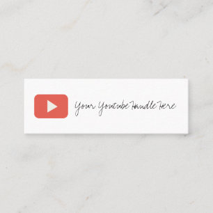 modische Youtube-Visitenkarte Mini Visitenkarte