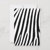 Modische Zebra Muster Wedding RSVP Karte (Rückseite)