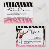 Modische Zebra-u. Visitenkarte (Vorne/Hinten)