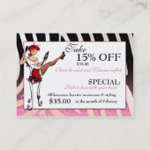 Modische Zebra-u. Visitenkarte (Rückseite)