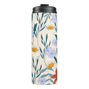 Modischer abstrakter nahtloser Hintergrund mit Kol Thermosbecher