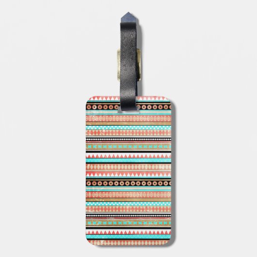 Modischer Azteke Gepäckanhänger (Rückseite vertikal)