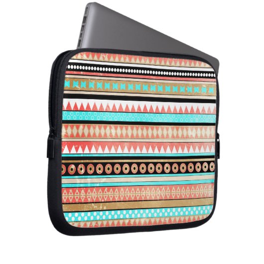 Modischer Azteke Laptopschutzhülle (Vorne Rechts)