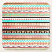 Modischer Azteke Rechteckiger Pappuntersetzer (Vorderseite)