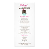 Modischer Bäckerei-Schokoladen-Kirschkleiner Werbekarte (Hinten)