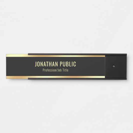 Modischer bezaubernder moderner Schwarz-und Türschild (Vorderseite )