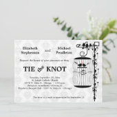 Modischer Birdcage mit elegantem Einladung (Stehend Vorderseite)