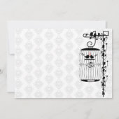 Modischer Birdcage mit elegantem Einladung (Rückseite)