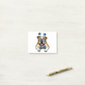 Modischer Bulldog-Hipster Post-it Klebezettel (Auf Schreibtisch)