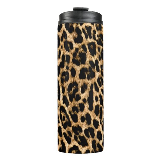 Modischer Cheetah-Druck-Becher Thermosbecher (Vorderseite)