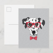 Modischer Dalmatiner Postkarte (Vorne/Hinten)