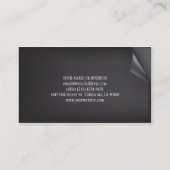 Modischer Damast rosa und schwarze Visitenkarte 2 (Rückseite)