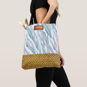 Modischer, floraler Rattanlook Tasche
