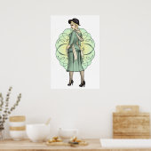 Modischer Gangster - Pinup der 20er Jahre Poster (Küche)