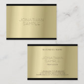 Modischer Glamour Gold Look Beruflich Luxus Visitenkarte (Vorne/Hinten)