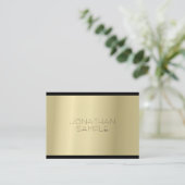 Modischer Glamour Gold Look Beruflich Luxus Visitenkarte (Stehend Vorderseite)