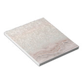 Modischer Glitzer Marmor Schöne Rose Gold Notizblock (angewinkelt)