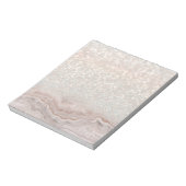 Modischer Glitzer Marmor Schöne Rose Gold Notizblock (Rotiert)