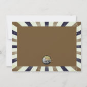 Modischer goldener Schmutz-gestreifte Einladung (Rückseite)