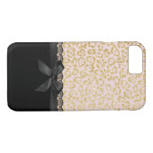Modischer Goldleopard-Druck-schicke schwarze Case-Mate iPhone Hülle (Rückseite (Horizontal))