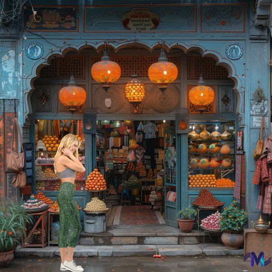 Modischer grüner Denim mit benutzerdefiniertem Tex Capri Leggings