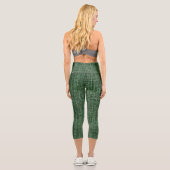 Modischer grüner Denim mit benutzerdefiniertem Tex Capri Leggings (Rückseite)