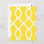 Modischer heller gelber geometrischer Marokkaner Postkarte (Vorne/Hinten)