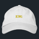 Modischer Hut mit feinem King Text White Cap<br><div class="desc">Dieser weiße Baumwollhut weist den bestickten "King"-Text in einem kühlen Design auf. Der verstellbare Verschluss sorgt für eine komfortable Passform,  die perfekt für lässige Ausflüge oder stilvolle Anlässe geeignet ist.</div>