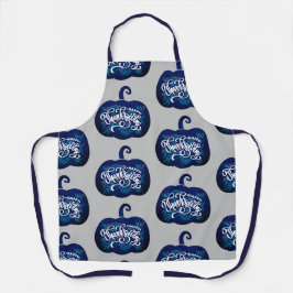 modischer Kürbistext für Erntedank Apro Schürze