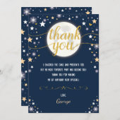 Modischer Marine-u. Dankeskarte (Vorne/Hinten)