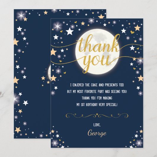 Modischer Marine-u. Dankeskarte (Vorne/Hinten)