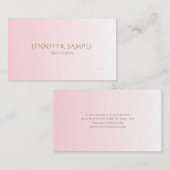 Modischer Minimalistic stilvoller rosa Visitenkarte (Vorne/Hinten)