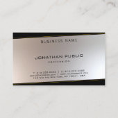 Modischer Monogram Glamour Gold Silver Visitenkarte (Rückseite)