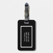 Modischer Monogramm-Volleyball-Gepäckanhänger Gepäckanhänger (Rückseite vertikal)